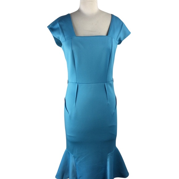 Miusol Dresses & Skirts - Miusol Women's Blue Midi Dress, Size Medium - Wiggle Dress -NWT